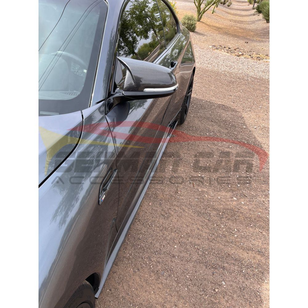 2014-2020 BMW 2-Series M-Style Carbon Fiber Mirror Caps | F22/F23 - Mirror Caps