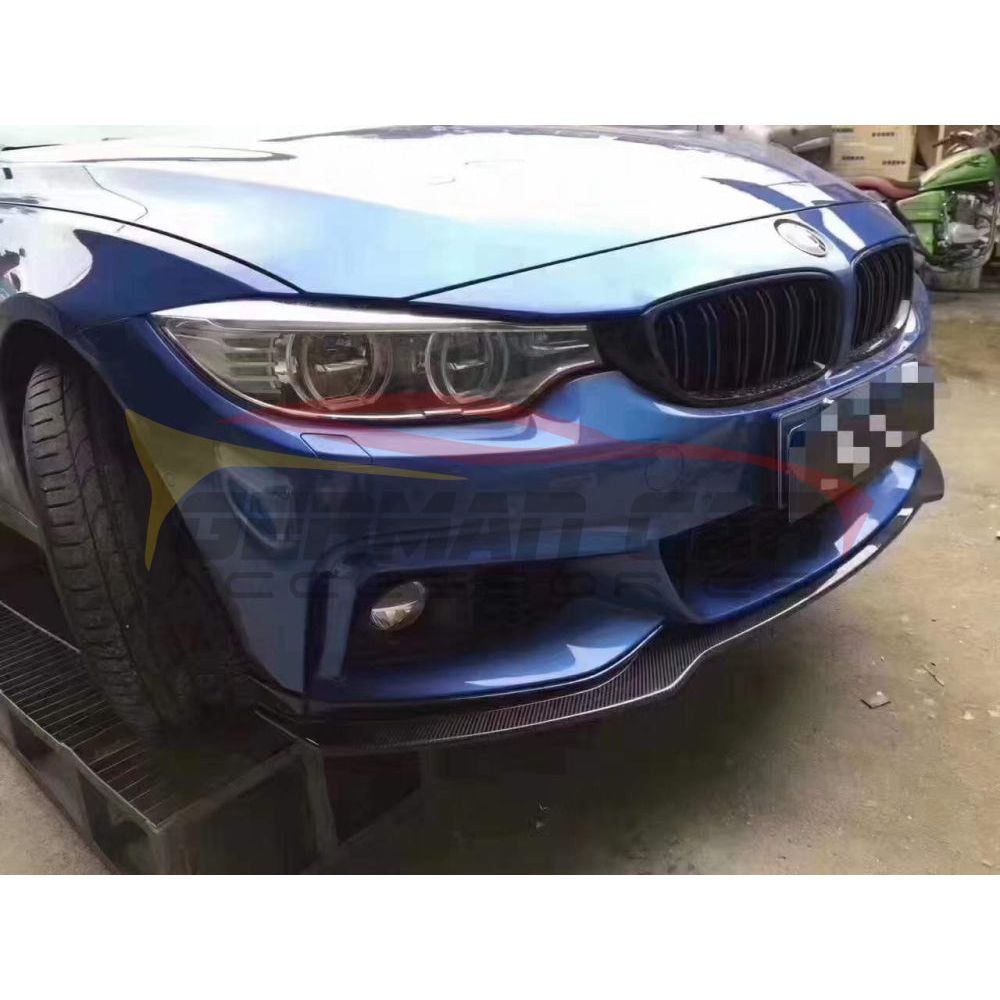 2014-2020 Bmw 4-Series V1 Style Carbon Fiber Front Lip With Splitters | F32/F33/F36 Lips/Splitters