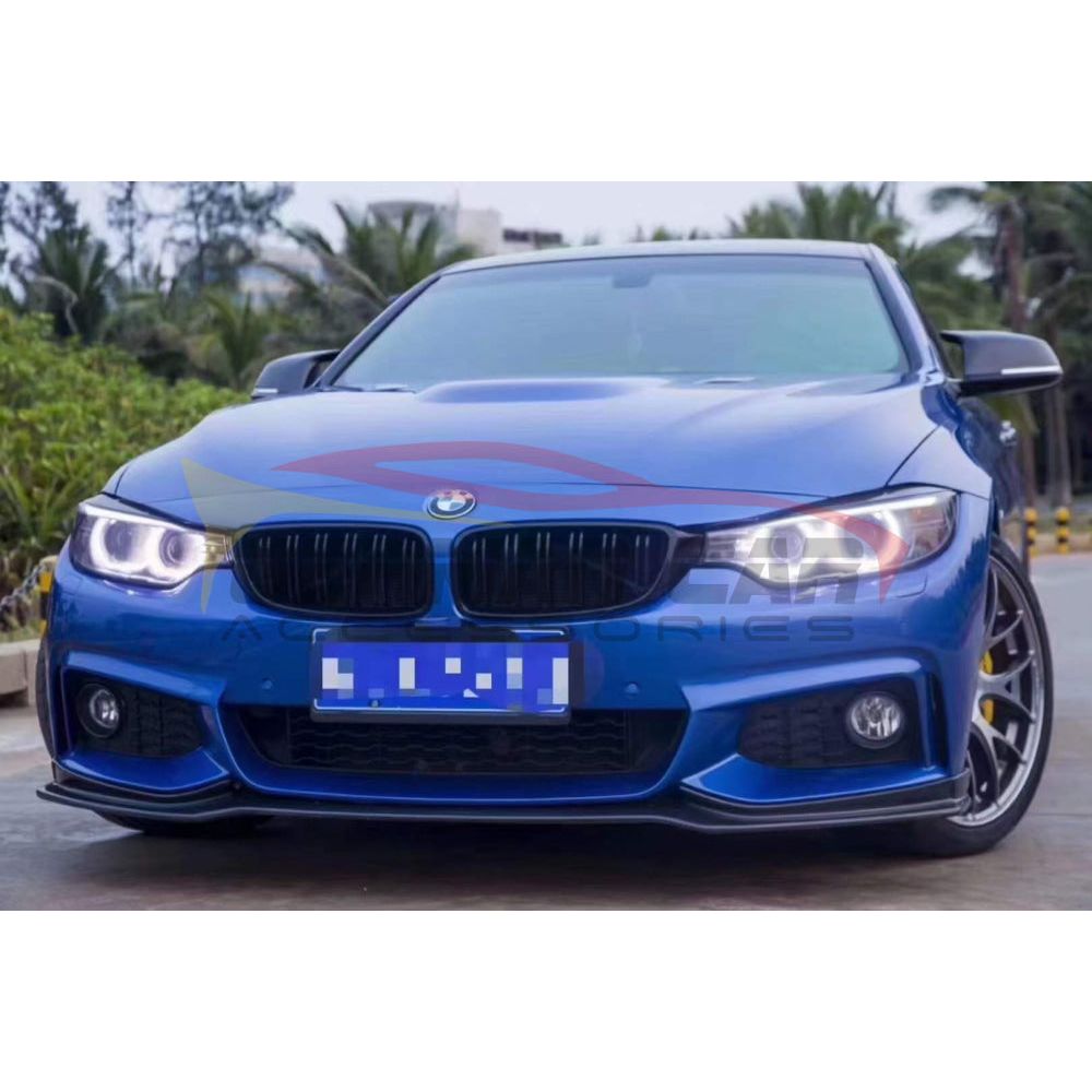 2014-2020 Bmw 4-Series V1 Style Carbon Fiber Front Lip With Splitters | F32/F33/F36 Lips/Splitters