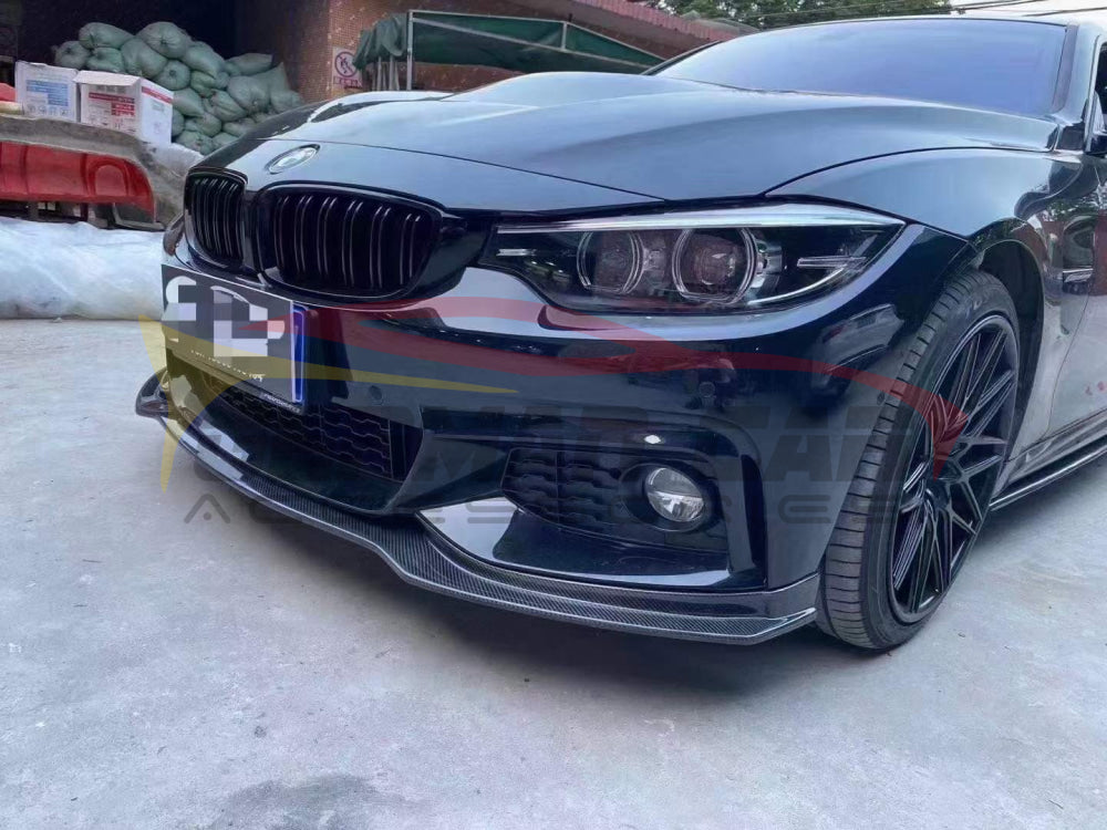 2014-2020 BMW 4-Series Front Lip with Splitters V1 Style Carbon