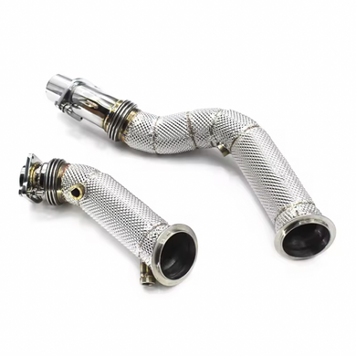 2014 - 2020 Bmw M3/M4 Front Race Pipes | F80/F82/F83 Yes Heat Shield / Racing Downpipe (No Cat)