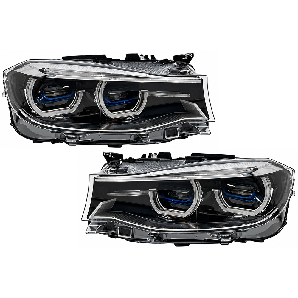 2014-2020 BMW 3-Series GT Yellow-White DRL CS Style LED Headlights | F34