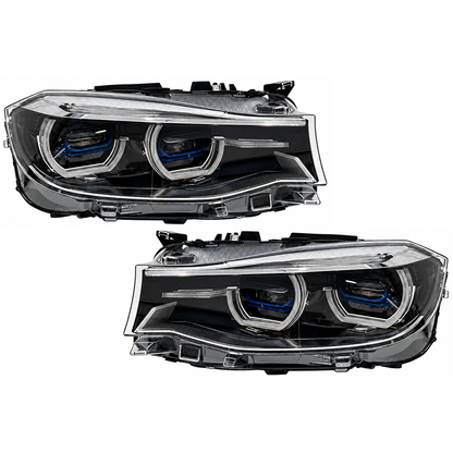 2014-2020 BMW 3-Series GT Yellow-White DRL CS Style LED Headlights | F34