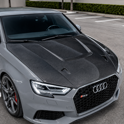 2014-2020 Audi A3/S3/RS3 V3 Style Carbon Fiber Hood | 8V/8V.5