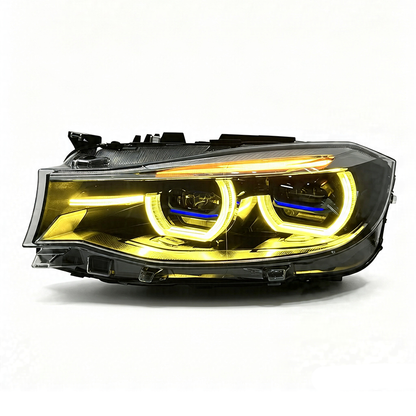 2014-2020 BMW 3-Series GT Yellow-White DRL CS Style LED Headlights | F34