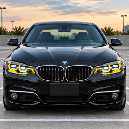 2014-2020 BMW 3-Series GT Yellow-White DRL CS Style LED Headlights | F34