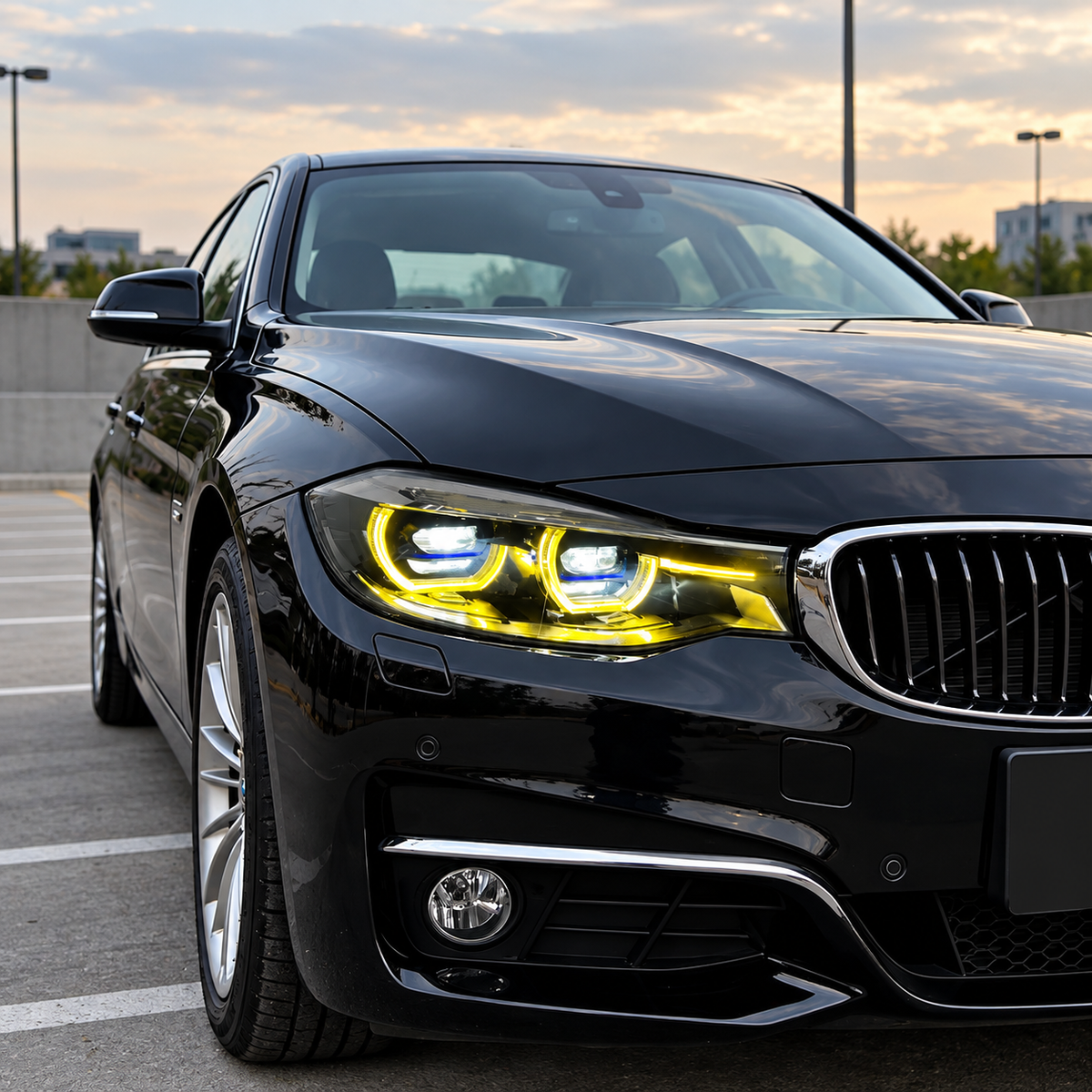 2014-2020 BMW 3-Series GT Yellow-White DRL CS Style LED Headlights | F34