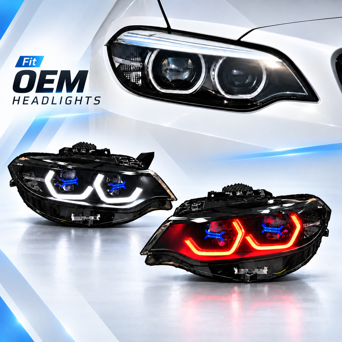 2014-2021 BMW 2-Series/M2 OSS Style LED Headlights | F22/F23/F87
