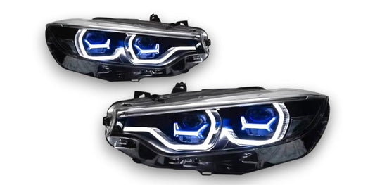 2014-2021 BMW M3/M4/4-Series Ikon X Style LCI Headlights | F80/F82/F83/F32/F33/F36 Pre-LCI Adaptive Xenon (2014-2017) 9