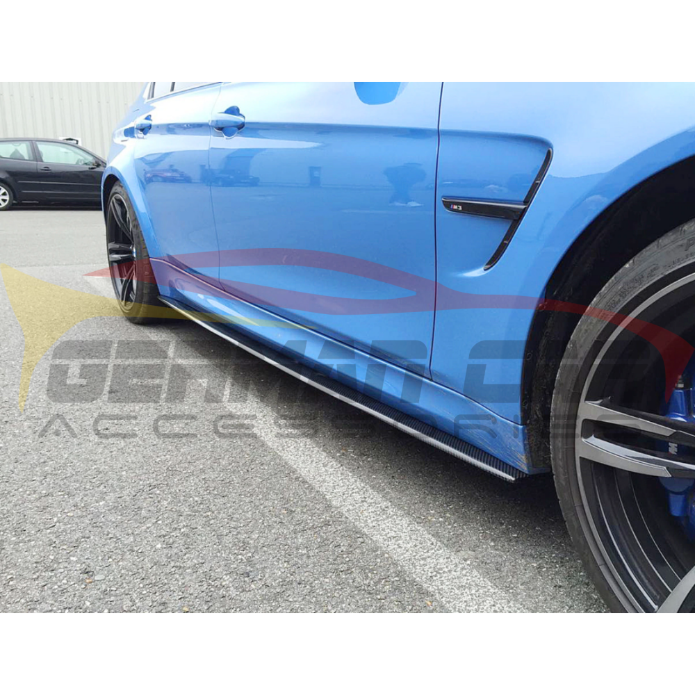 2014-2021 Bmw M3/m4 Carbon Fiber Performance Side Skirt Extensions | F80/f82/f83