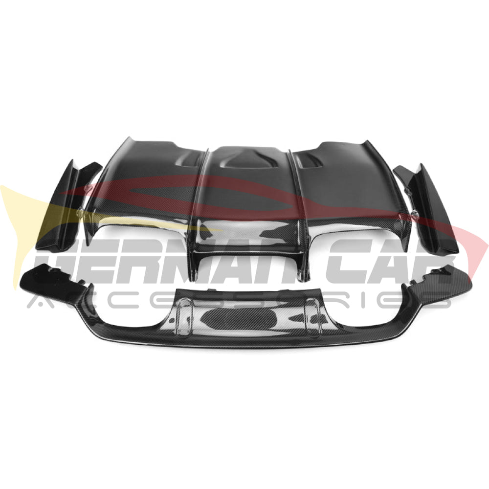 2014-2021 Bmw M3/M4 Psm Style 4 Piece Carbon Fiber Diffuser | F80/F82/F83 Rear Diffusers