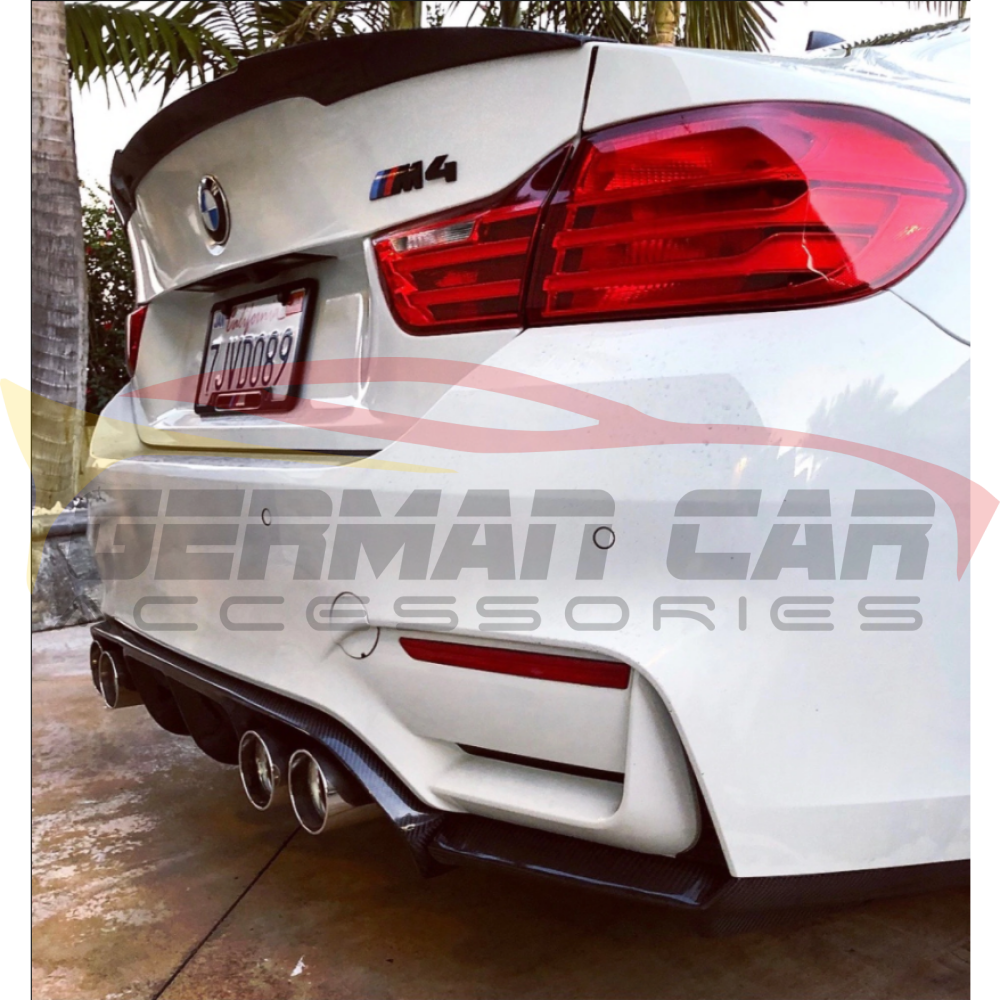 2014-2021 Bmw M3/m4 V1 Style Carbon Fiber Diffuser | F80/f82/f83