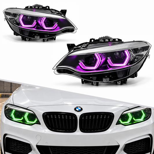 2014-2021 BMW 2-Series RGB Ikon Style LED Headlights | F22/F23/F87