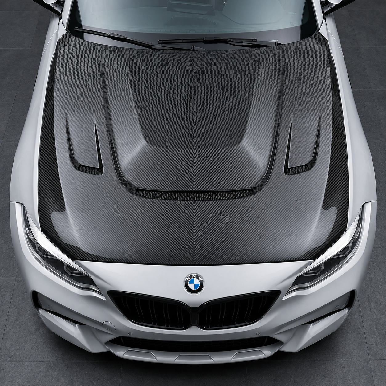 2014-2021 BMW 2-Series/M2 GTS V2 Style Carbon Fiber Hood | F22/F23/F87
