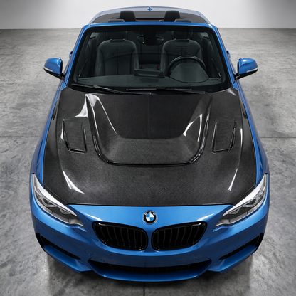 2014-2021 BMW 2-Series/M2 GTS V2 Style Carbon Fiber Hood | F22/F23/F87