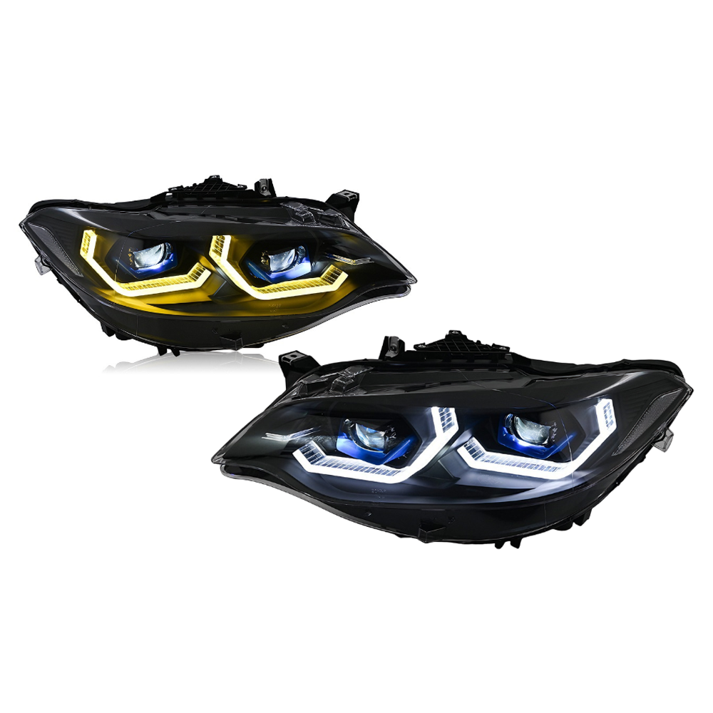 2014-2021 BMW 2-Series Yellow-White DRL Laser LED Headlights | F22/F23/F87