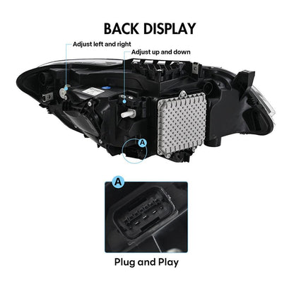 2014-2021 BMW 2-Series Yellow-White DRL Laser LED Headlights | F22/F23/F87