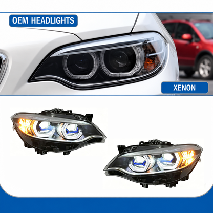 2014-2021 BMW 2-Series Yellow-White DRL Laser LED Headlights | F22/F23/F87