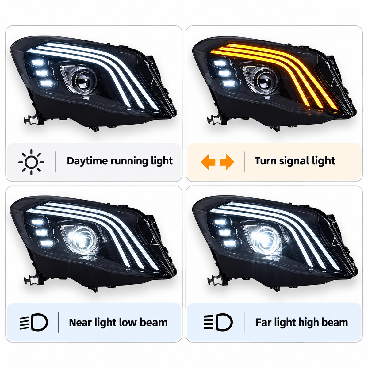 2015-2020 Mercedes-Benz GLA-Class/GLA45 AMG Maybach Style LED Headlights | X156