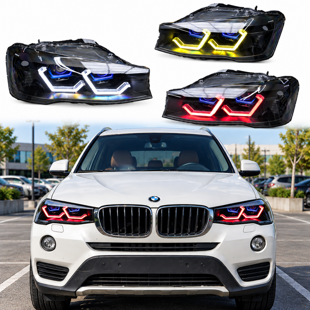 2015-2018 BMW X3/X4 G80 3-Color DRL Style LED Headlights | F25/F26 - Headlights