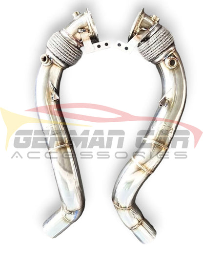 2015-2018 Bmw X5M/X6M Front Race Pipes | F85/F86 No Heat Shield / Racing Downpipe (No Cat)