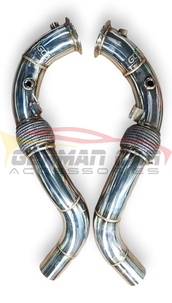 2015-2018 Bmw X5M/X6M Downpipes | F85/F86 No Heat Shield / Racing Downpipe (No Cat) Front Race Pipes