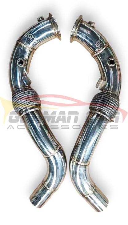 2015-2018 Bmw X5M/X6M Downpipes | F85/F86 No Heat Shield / Racing Downpipe (No Cat) Front Race Pipes