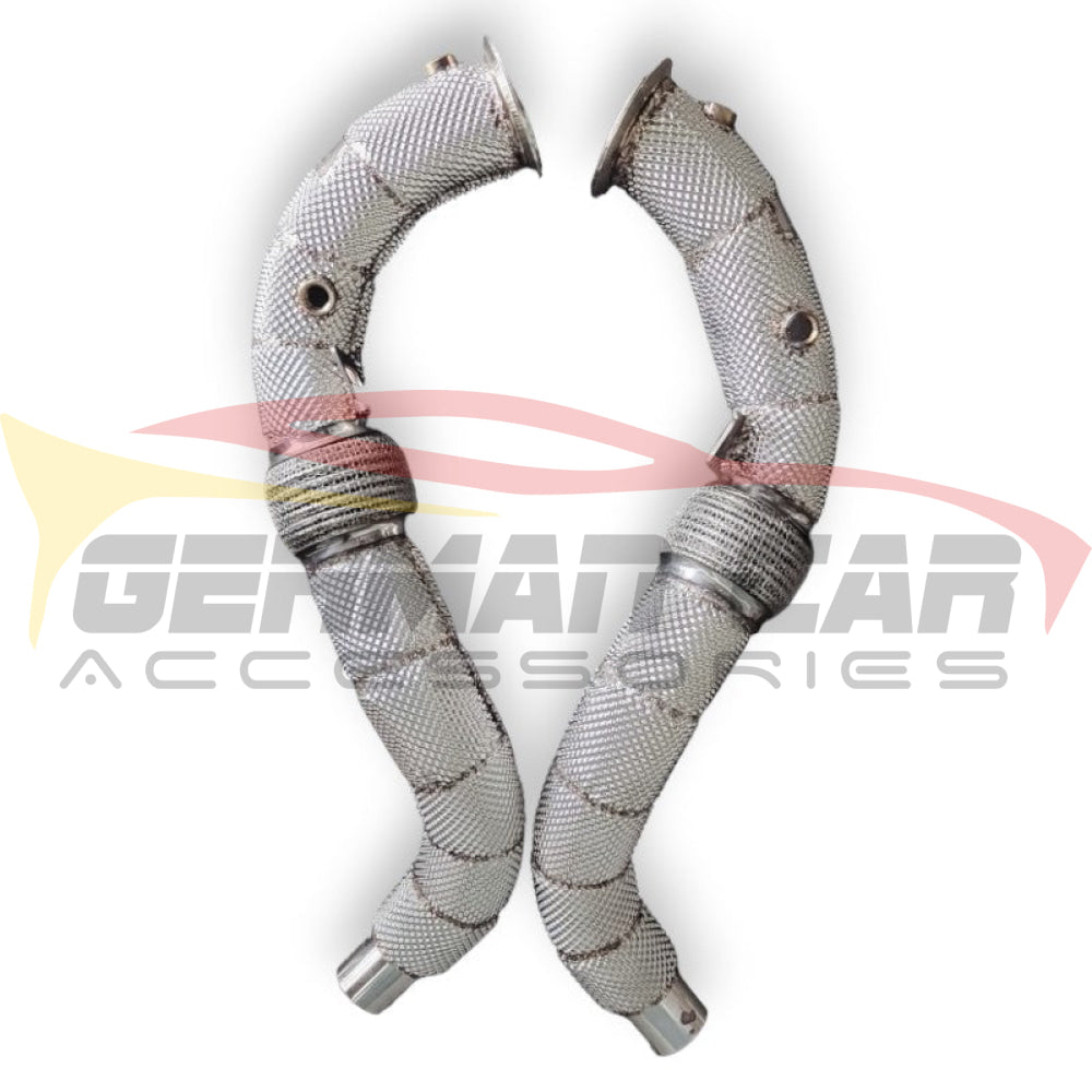 2015-2018 Bmw X5M/X6M Downpipes | F85/F86 Yes Heat Shield / Racing Downpipe (No Cat) Front Race