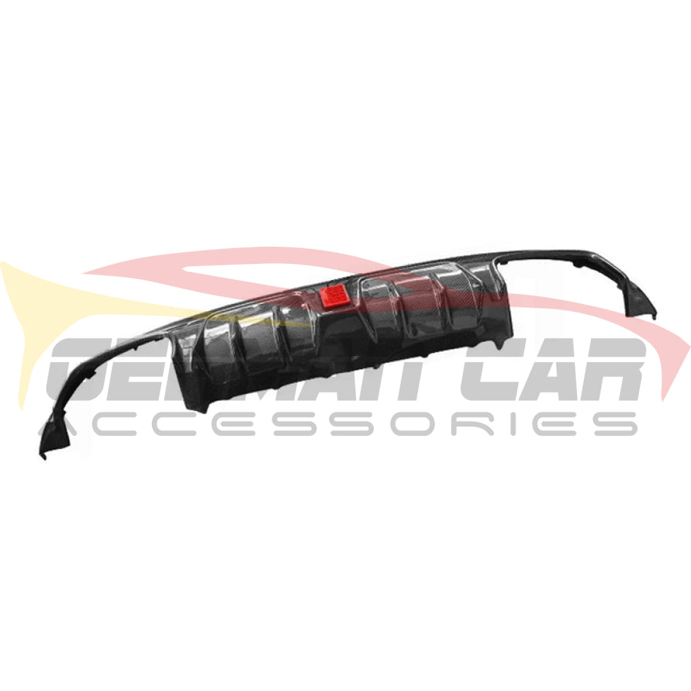 2015-2018 Mercedes-Benz C-Class B Style Carbon Fiber Rear Diffuser With Brake Light | W205 Sedan