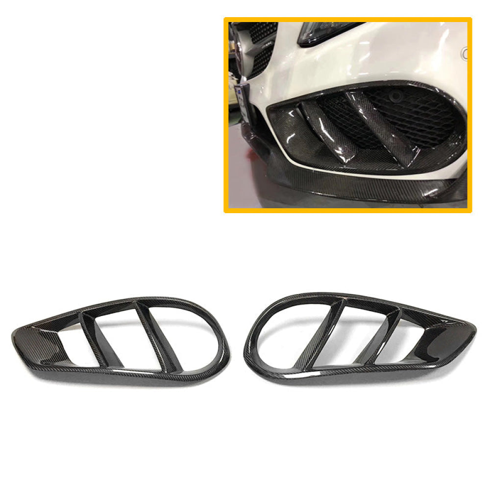 2015-2018 Mercedes-Benz C-Class Carbon Fiber Front Fender Vent Trim | W205 Additional Accessories