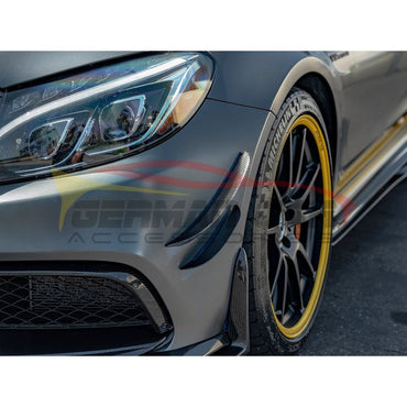 2015-2021 Mercedes AMG C63 Carbon Fiber Front Bumper Front Canards I W205 - Additional Accessories