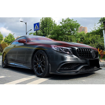 2015-2018 Mercedes-Benz S63/S65 AMG Carbon Fiber Front Upper Bumper Splitters | C217/W217/A217 Coupe/Cabriolet - Front