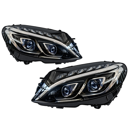 2015-2018 Mercedes-Benz C-Class/C43/C63 C63 Style AMG LED Headlights | W205 Pre-Facelift