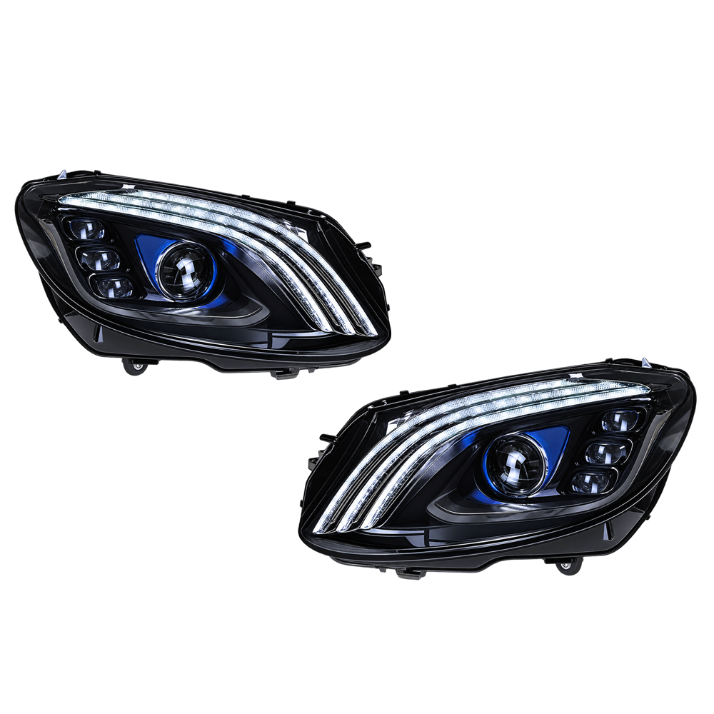 2015-2018 Mercedes-Benz C-Class Triple-Track Style LED Headlights | W205 Pre-Facelift