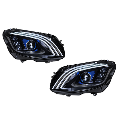 2015-2018 Mercedes-Benz C-Class Triple-Track Style LED Headlights | W205 Pre-Facelift