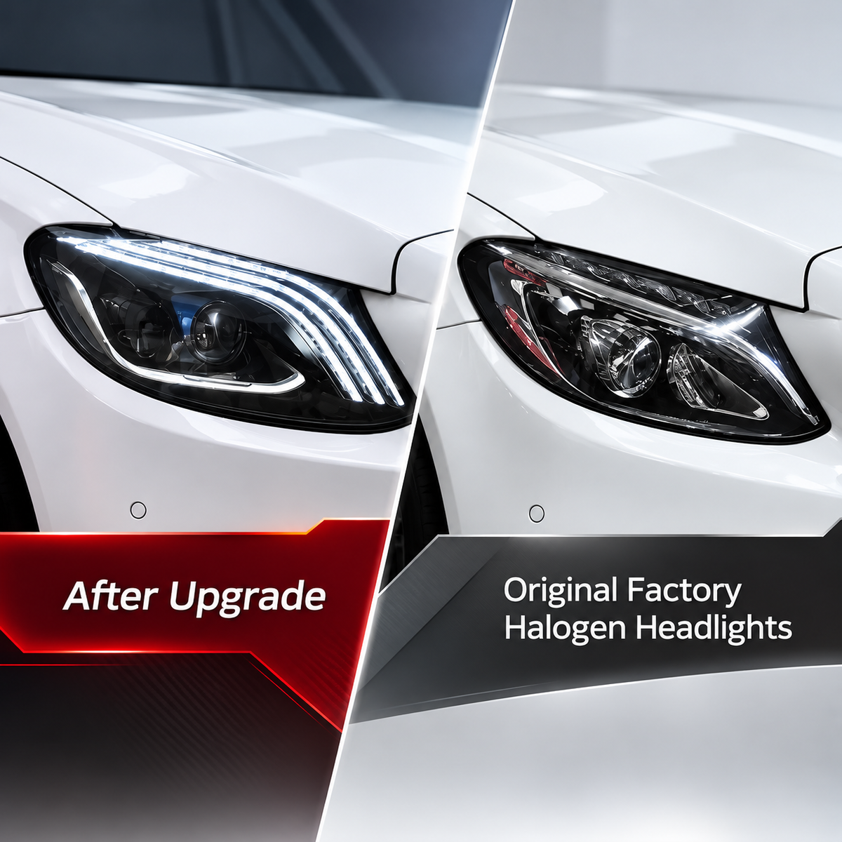 2015-2018 Mercedes-Benz C-Class Triple-Track Style LED Headlights | W205 Pre-Facelift