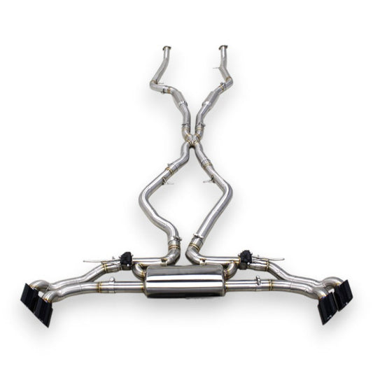 2015-2019 BMW X5/X6 xDrive50i Valved Sport Exhaust System | F15/F16 X5/X6 Stainless Steel Exhaust / Chrome Tips Exhausts
