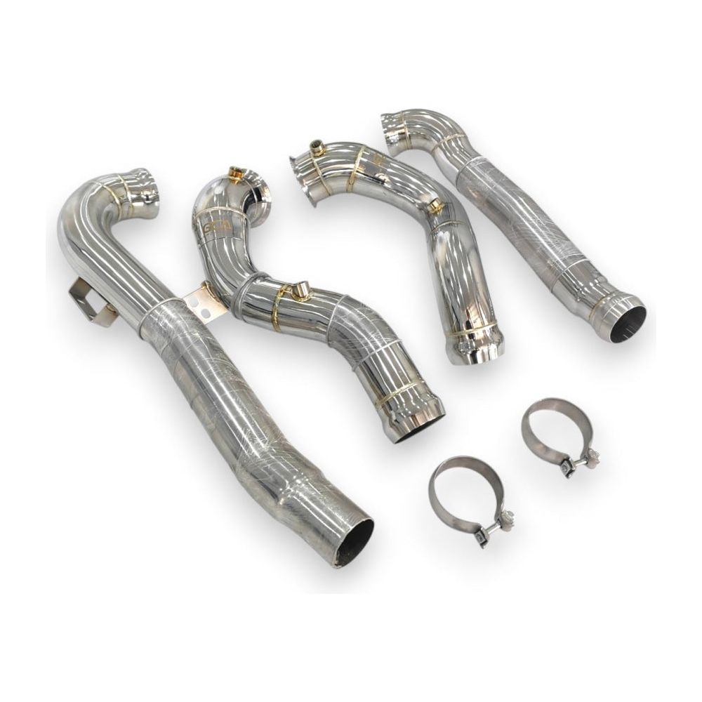 2015-2021 Mercedes AMG GT/GTS/GTR/GTC Downpipes | C190 Coupe No Heat Shield / Racing Downpipe (No Cat) Downpipes