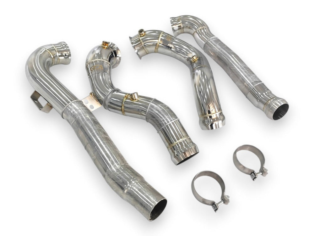 2015-2021 Mercedes AMG GT/GTS/GTR/GTC Downpipes | C190 Coupe No Heat Shield / Racing Downpipe (No Cat) Downpipes