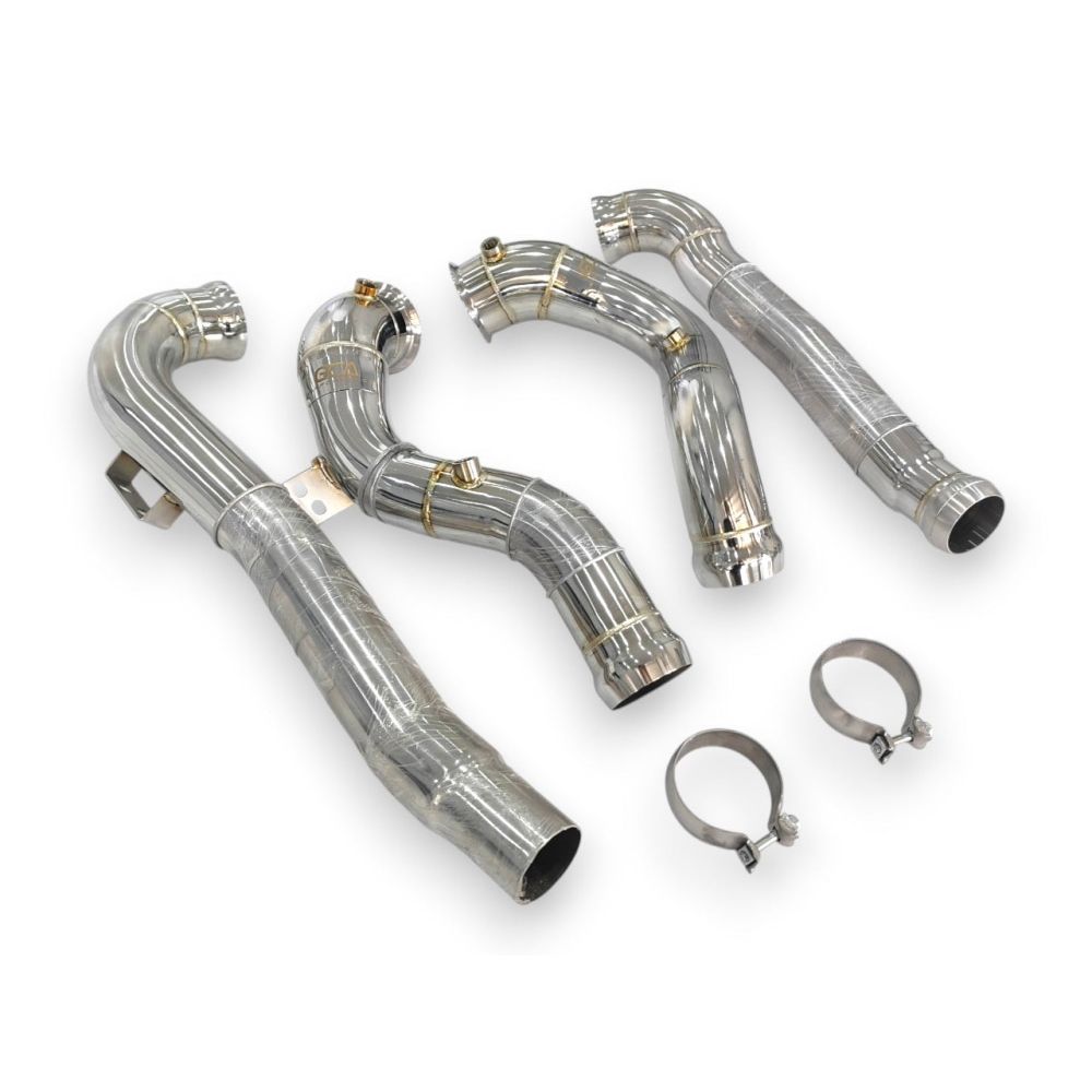 2015-2021 Mercedes AMG GT/GTS/GTR/GTC Downpipes | C190 Coupe No Heat Shield / Racing Downpipe (No Cat) Downpipes
