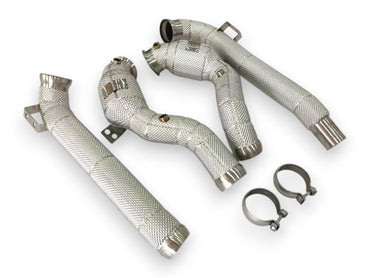 2015-2021 Mercedes AMG GT/GTS/GTR/GTC Downpipes | C190 Coupe Yes Heat Shield / 200 Cell Euro 6 Sport High Flow Cat