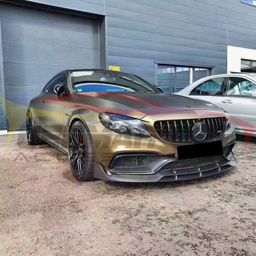 2015-2021 Mercedes-Benz C63 AMG Carbon Fiber Middle Front Bumper Lip | W205 Front Lips/Splitters