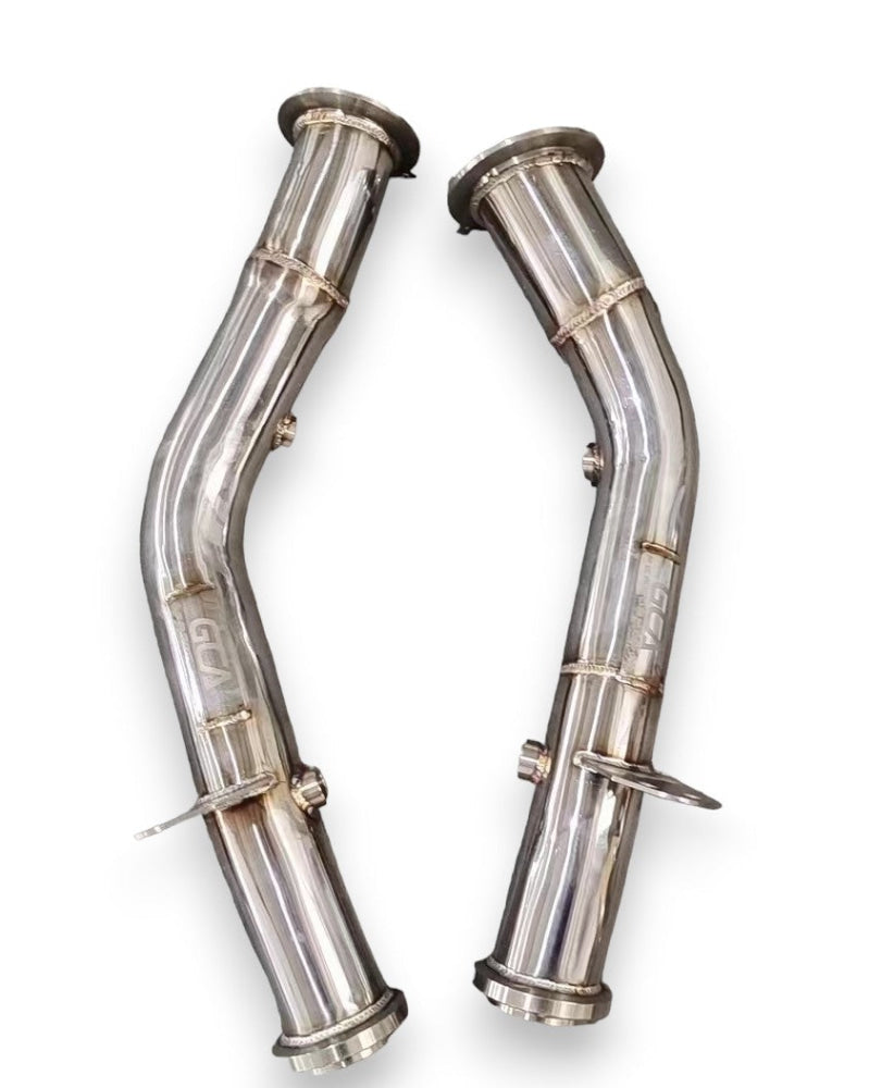 2015-2023 Mercedes C43 Amg Front Race Pipes | W205 No Heat Shield / Racing Downpipe (No Cat)