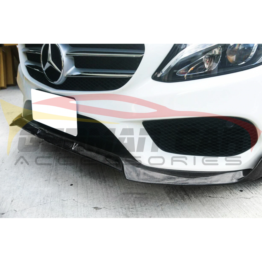 2015+ Mercedes-Benz C-Class B Style Carbon Fiber Front Lip | W205