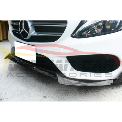 2015+ Mercedes-Benz C-Class B Style Carbon Fiber Front Lip | W205