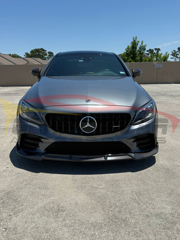 2015-2023 Mercedes-Benz C-Class B Style Carbon Fiber Front Lip | W205 Front Lips/Splitters