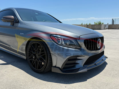 2015-2023 Mercedes-Benz C-Class B Style Carbon Fiber Front Lip | W205 Front Lips/Splitters