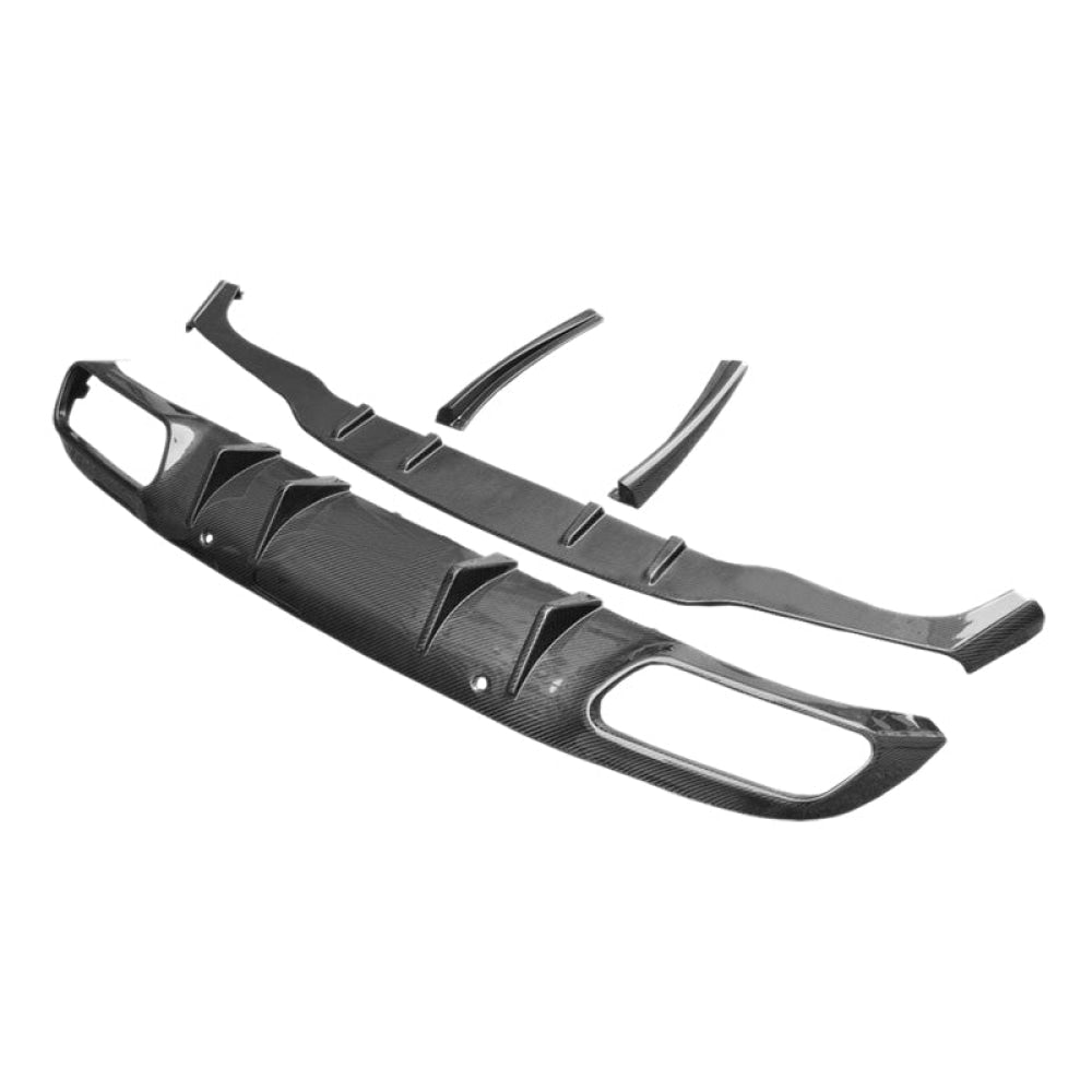 2019-2023 Mercedes-Benz C63 AMG C63 Style 4 Piece Carbon Fiber Rear Diffuser | W205 4 Door Sedan Rear Diffusers