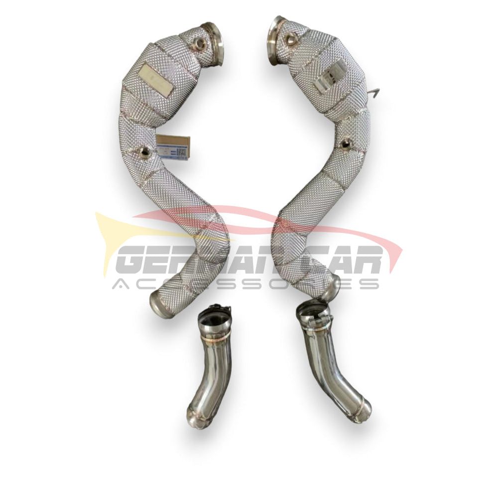 2015-2023 Mercedes C63 Amg Front Race Pipes | W205 Yes Heat Shield / 200 Cell Euro 6 Sport High