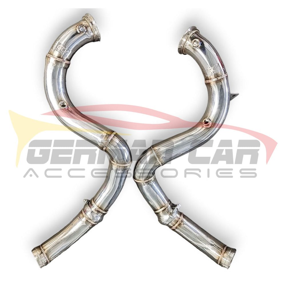 2015-2023 Mercedes C63 Amg Front Race Pipes | W205 No Heat Shield / Racing Downpipe (No Cat)